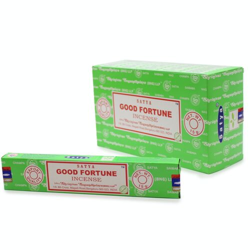 iSatya-42 - Satya Incense Sticks 15g - Good Fortune - Sold in 12x unit/s per outer