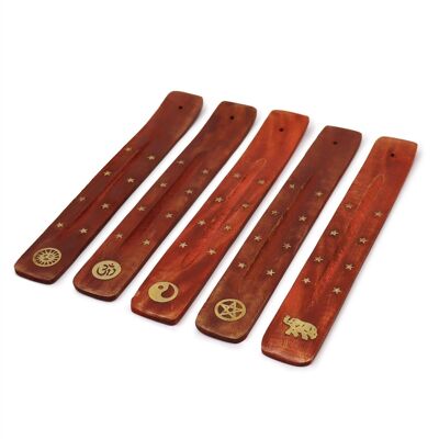 ISH-01M - Brass Inlaid Ashcatcher - Mango Wood - Sold in 12x unit/s per outer