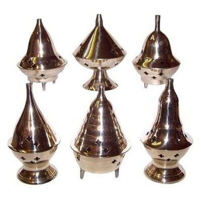 ISH-107 - Brass Incense Burner Burner 4" - Sold in 6x unit/s per outer