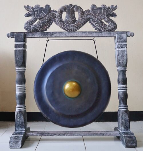 JCG-05 - Medium Gong in Stand - 50cm - Black - Sold in 1x unit/s per outer