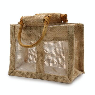 JGBag-02 - Jute-Geschenkbeutel mit zwei Gläsern - Natur - Verkauft in 10x Einheit/en pro Hülle