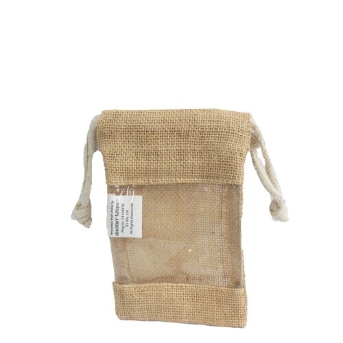 JGP-03 - Small - Jute Window Bag 16x10cm - Sold in 6x unit/s per outer