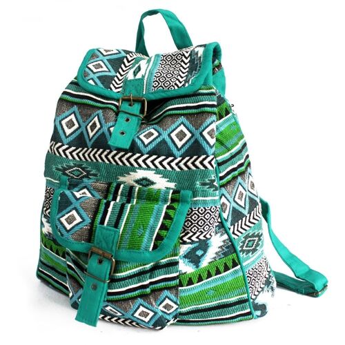 JNS-01 - Jacquard Bag - Teal Backpack - Sold in 1x unit/s per outer