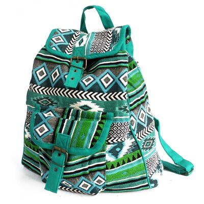 JNS-01 - Bolso Jacquard - Mochila Teal - Vendido en 1x unidad/es por exterior