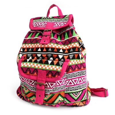 JNS-03 - Jacquard Bag - Pink Backpack - Sold in 1x unit/s per outer