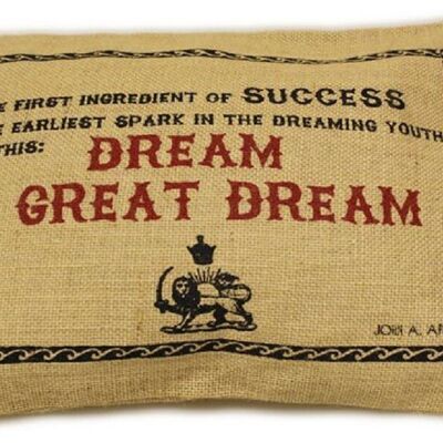 JUTESC-10 - Washed Jute Cover 38x25cm - A Great Dream - Sold in 4x unit/s per outer