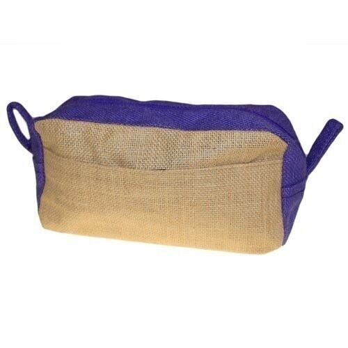 JuteTB-04 - Jute Toiletry Bag - Natural & Lavender - Sold in 6x unit/s per outer