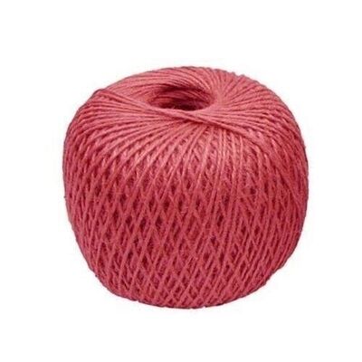 JuteTW-05 - Ficelle de Jute - Rose - 60 mètres - Vendu en 6x unité/s par extérieur