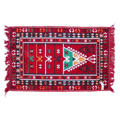 KRug-03 - Kilim Rug 125x80 cm - Red - Sold in 1x unit/s per outer
