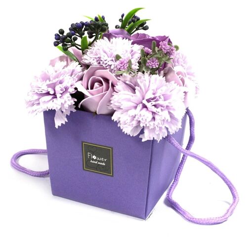 LSF-03 - Soap Flower Bouquet - Lavender Rose & Carnation - Sold in 1x unit/s per outer