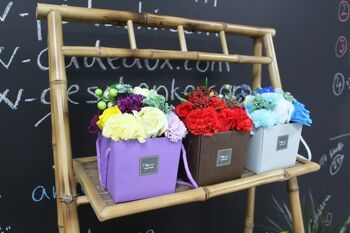 LSF-05 - Bouquet de fleurs de savon - Mariage bleu - Vendu en 1x unité/s par extérieur 6