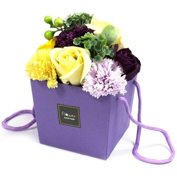 LSF-06 - Bouquet de fleurs de savon - Jardin de fleurs pourpres - Vendu en 1x unité/s par extérieur 1