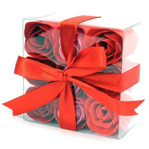 LSF-07 - Set of 9 Soap Flowers - Red Roses - Sold in 3x unit/s per outer