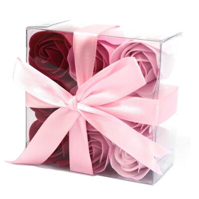 LSF-08 - Set of 9 Soap Flowers - Pink Roses - Sold in 3x unit/s per outer