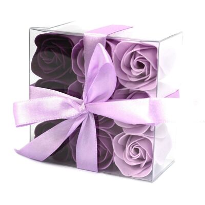 LSF-09 – Set mit 9 Seifenblumen – Lavendelrosen – Verkauft in 3 Einheiten pro Außenhülle