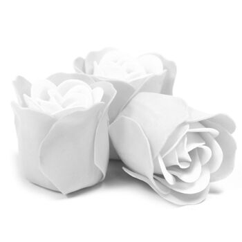 LSF-26 - Lot de 3 Boîtes Coeur Fleur de Savon - Blanc - Vendu en 6x unité/s par extérieur 6