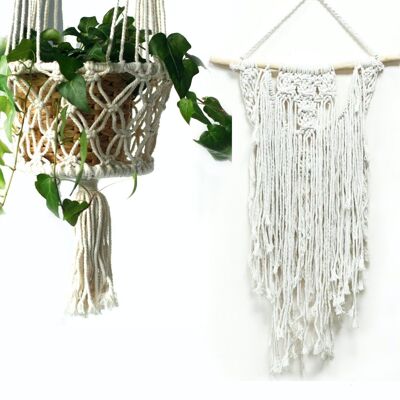 Mac-ST - Macrame Pot Holder and Wall Hanging Starter - Se vende en 1x unidad/es por exterior