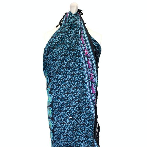 MANT-04 - Peacock Classic Mandala Sarongs - Sold in 2x unit/s per outer