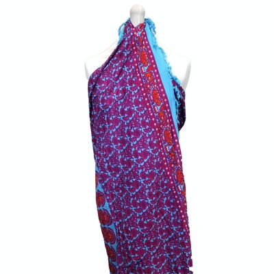 MANT-05 - Teal Purple Mandala Sarongs - Vendu en 2x unité/s par extérieur