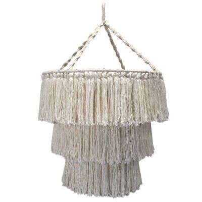 MChand-01 - Lampadario Macrame Soft - Naturale - Venduto in 1x unità/i per esterno