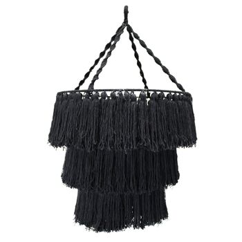 MChand-02 - Lustre en macramé doux - Noir - Vendu en 1x unité/s par extérieur 4