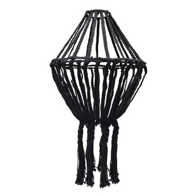 MChand-04 - Macrame Large Drop Chandelier - Black - Sold in 1x unit/s per outer