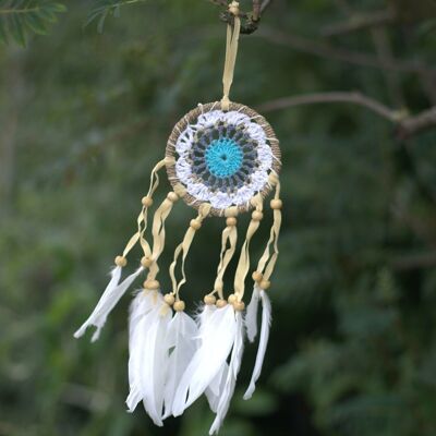 MDC-02 - Pastel Blue Macramé Dream Catcher 9cm (asst colours) - Sold in 6x unit/s per outer