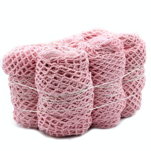 MeshB-04 - Pure Cotton Mesh Bag - Rose - Sold in 6x unit/s per outer