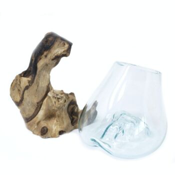 MGW-02 - Verre fondu sur bois - Bol moyen - Vendu en 1x unité/s par extérieur 6