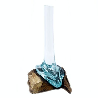 MGW-04 – Geschmolzenes Glas auf Holz – Vase – Verkauft in 2x Einheit/en pro Außenhülle