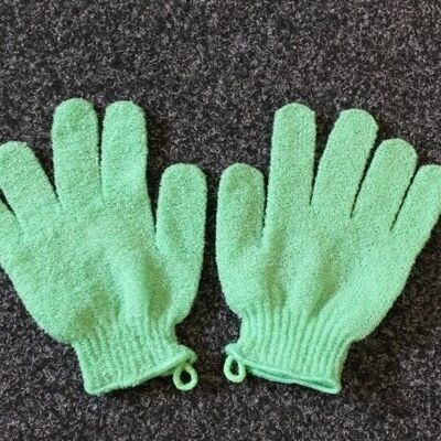 Mitt-08 - Exfoliating Gloves - Green - Sold in 10x unit/s per outer