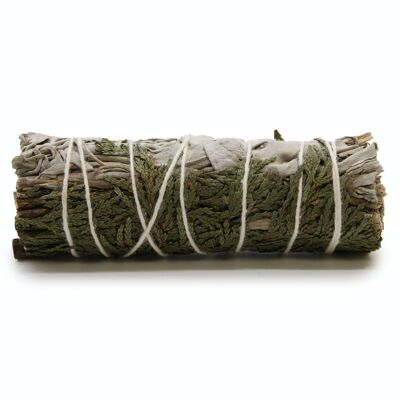 MSage-15 - Smudge Stick - Salvia bianca e cedro 10 cm - Venduto in 1x unità/i per esterno