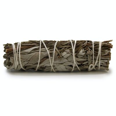 MSage-21 - Smudge Stick - White Sage & Rosemary 10cm - Sold in 1x unit/s per outer