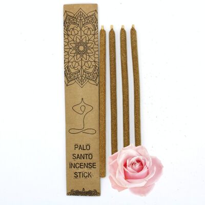 MSantoI-23 - Bastoncini di incenso grandi Palo Santo - Rose - Venduto in unità 3x per esterno