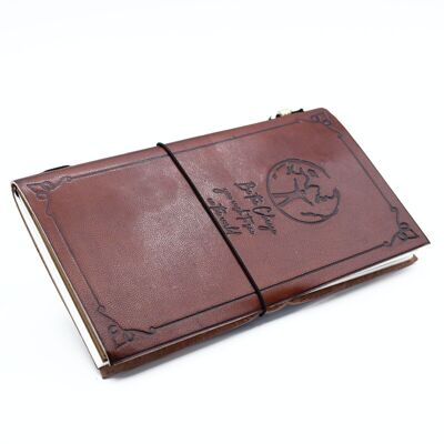 MSJ-02 - Handmade Leather Journal - Be the Change - Brown (80 pages) - Sold in 1x unit/s per outer