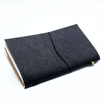 MSJ-09 - Journal en cuir fait main - Mon petit livre noir - Noir (80 pages) - Vendu en 1x unité/s par extérieur 5