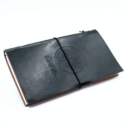 MSJ-12 - Handmade Leather Journal - Tree of Life - Green (80 pages) - Sold in 1x unit/s per outer