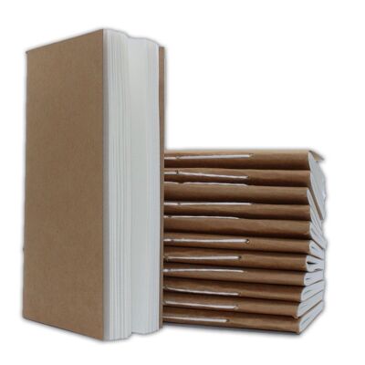 MSJ-15 - Journal en cuir fait main - Recharge de papier - Respectueux de l'environnement (80 pages) - Vendu en 12x unité/s par extérieur