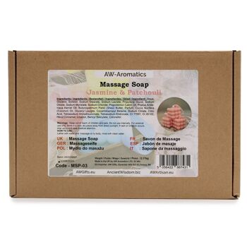 MSP-03 - Savons de massage - Jasmin & Patchouli - Vendu en 6x unité/s par enveloppe 5