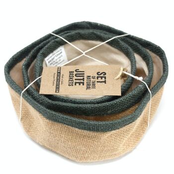 NATJB-01 - Lot de 3 Paniers en Jute Naturel - Charbon - Vendu en 3x unité/s par extérieur 5