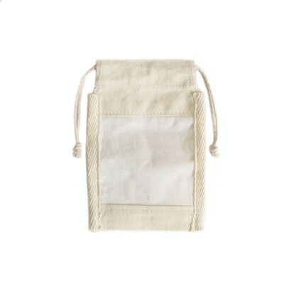 NatWP-01 - Small Cotton Window Pouch - 10x15cm - Sold in 10x unit/s per outer