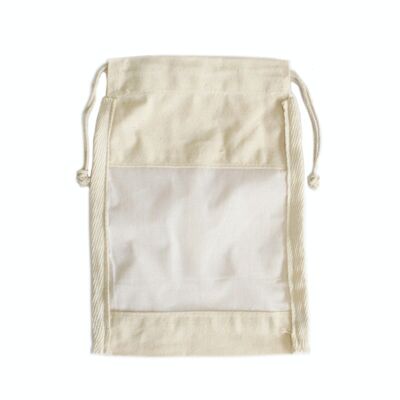 NatWP-02 - Med Cotton Window Pouch - 21x15cm - Sold in 10x unit/s per outer