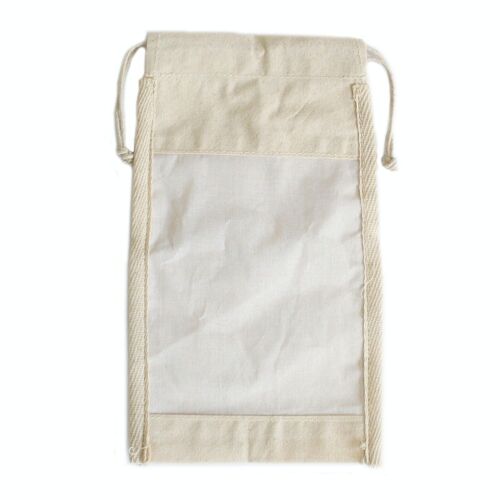 NatWP-03 - Lrg Cotton Window Pouch - 26x15cm - Sold in 10x unit/s per outer