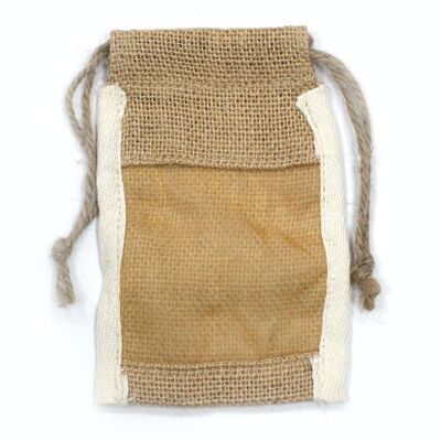 NatWP-05 - Small Washed Jute Pouch - 10x15cm - Sold in 10x unit/s per outer