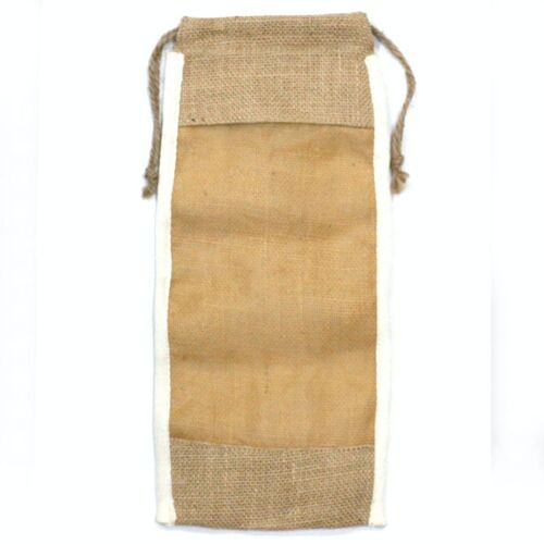 NatWP-08 - Long Washed Jute Pouch - 35x15cm - Sold in 10x unit/s per outer