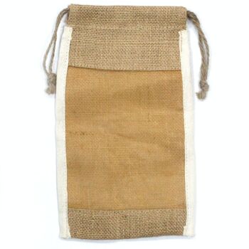 NatWP-07 - Grande pochette en jute lavée - 26x15cm - Vendue en 10x unité/s par extérieur 1