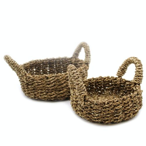 NBA-01 - Natural Seagrass Basket - Set of 2 - Sold in 1x unit/s per outer