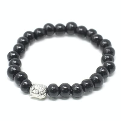 Nbang-06 - Darkwood Beads & Buddah Bangle - Sold in 12x unit/s per outer