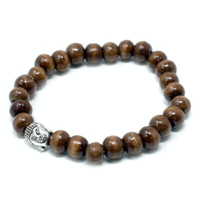 Nbang-07 - Brown Beads & Buddah Bangle - Sold in 12x unit/s per outer
