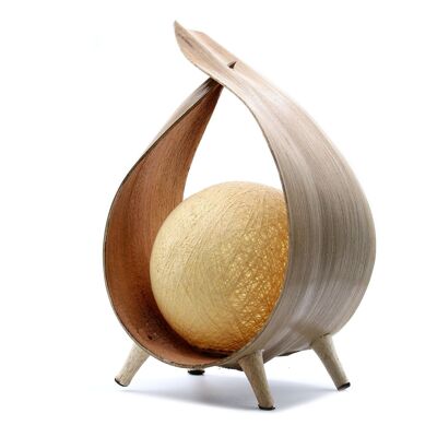 NCL-01 - Natural Coconut Lamp UK Plug - Natural Wrapover - Sold in 1x unit/s per outer